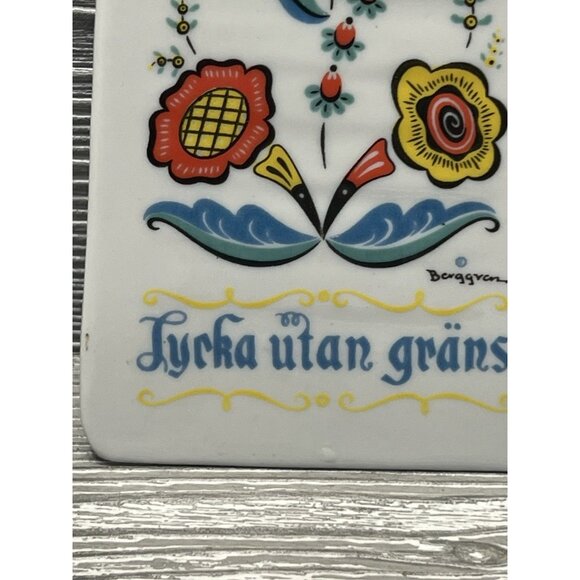 Vintage Berggren Ceramic Zester Dutch Midcentury Happiness Without Limit 1965 - Picture 5 of 7